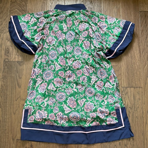 NWT Entro Floral Green and Navy Dress size large - Picture 7 of 7